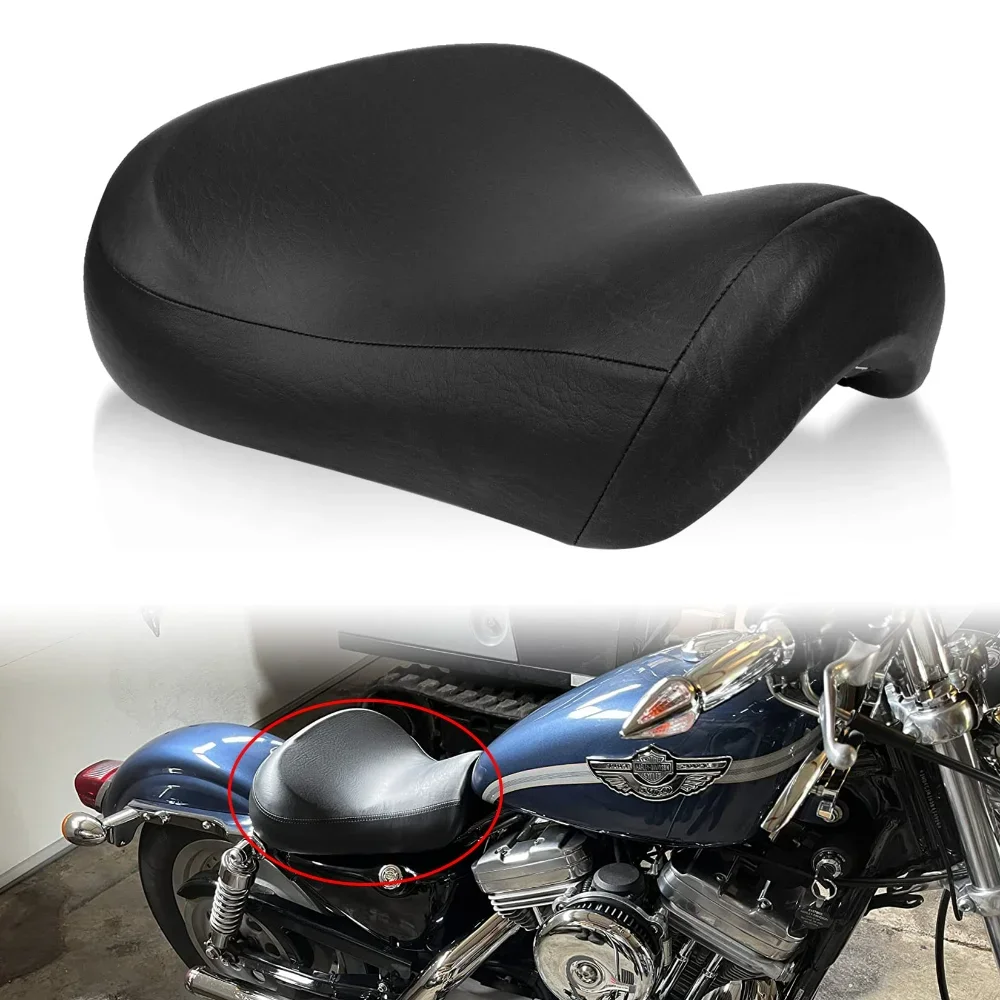 

For Harley Sportster 883 1200 72 48 1983-2003 Smooth Driver Leather Pillow Solo Seat Cushion Passenger cushions