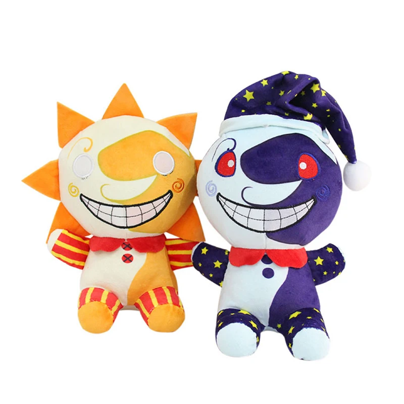 

New 25cm FNAF Game Security Freddy Plush Toys Sundrop Moondrop Anime Action Figure Stuffed Animal Dolls Children Gifts