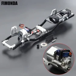 313mm Wheelbase Metal Chassis Frame with Prefixal 2 Speed Transmission Gearbox for 1/10 RC Crawler Car Axial SCX10 90046