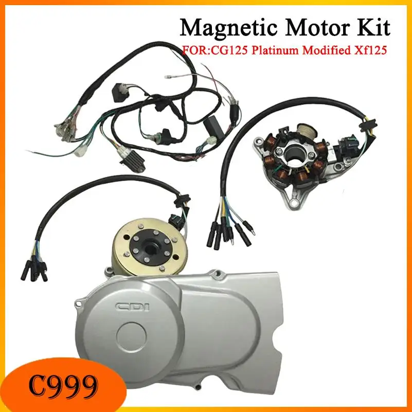 Bobina Magnética do Rotor de Moto CG125, Tampa CDI para Honda 125cc, Peças de Reposição para Tampa do Motor CG 125