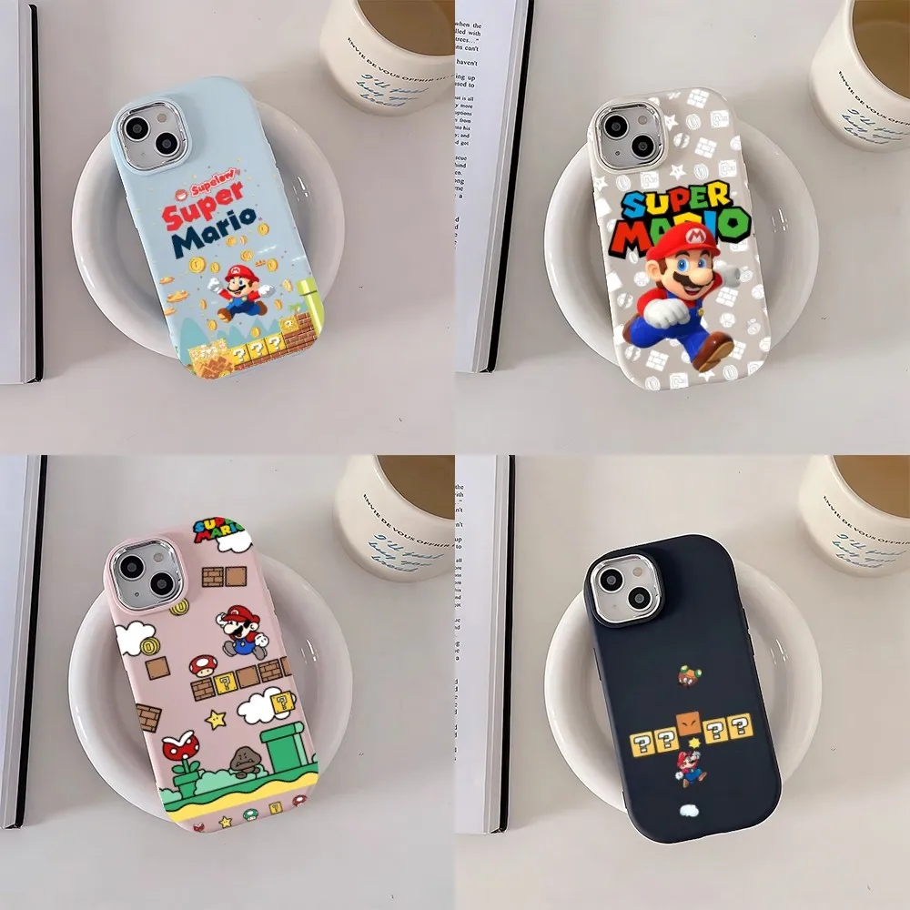 

Cute M-Marios Game Phone Case Soft Silicone Large Hole Premium Solid Color Suitable For IPhone 13 14 15 16 Promax 12 Phone Case