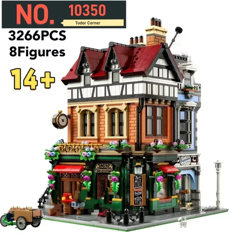 

2025MOC New Tudor Corner Modular Building Blocks Creative Architecture Experts Street View Brick Toys Children Adult Christmas