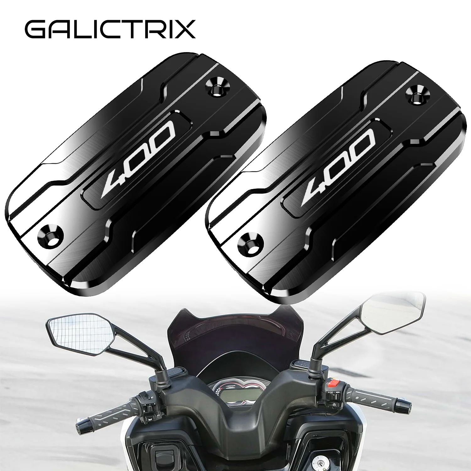 Para KYMCO DownTown DT 125 200 300i 350i XCITING 250 300 350 400 S400 500 K-XCT Acessórios para motocicletas Tampa do fluido do reservatório do freio dianteiro Tampa do copo de óleo do motor