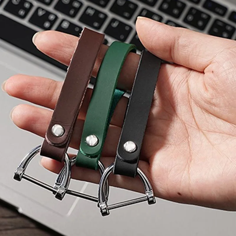 سلسلة مفاتيح متعددة الألوان من جلد البولي يوريثان مع إبزيم معدني #5