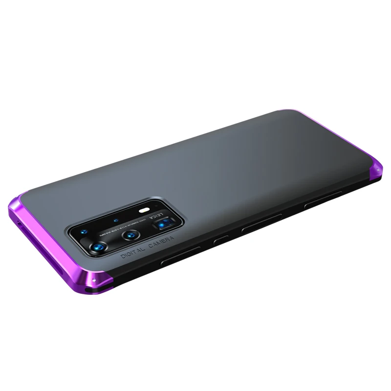 Luxury Shockproof Metal Phone Case For Huawei P40 P30 Pro Thin Hard Aluminium Hybrid Pc Case For Mate 40 30 Mate20 Pro Cover