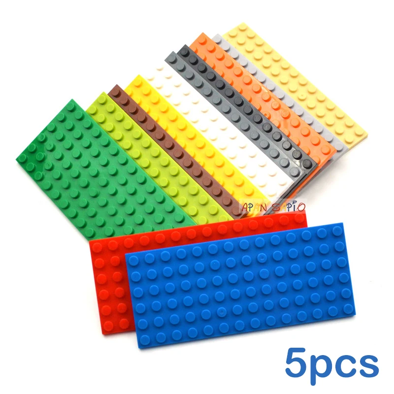 5pcs 6x14 Dots DIY Building Blocks Thin Figures Bricks Educational Creative Size Compatible With 3456 Toys for Children