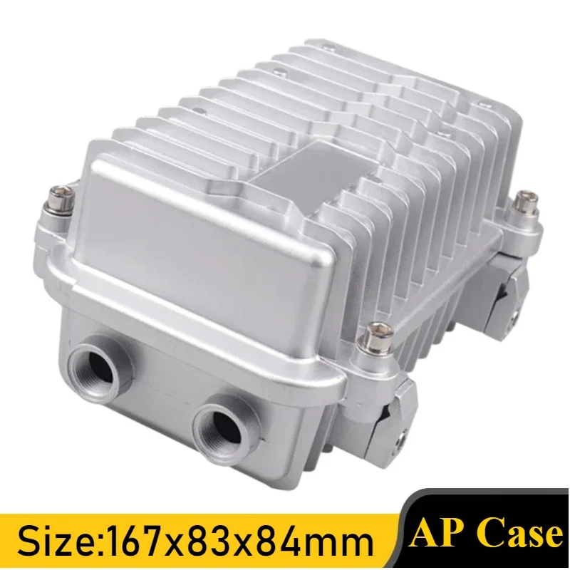 AP Amplifier Case for Outdoor Wireless Bridge Base Station, Cast Aluminum Metal Waterproof Box Shell,Internal Size 167*83*84mm