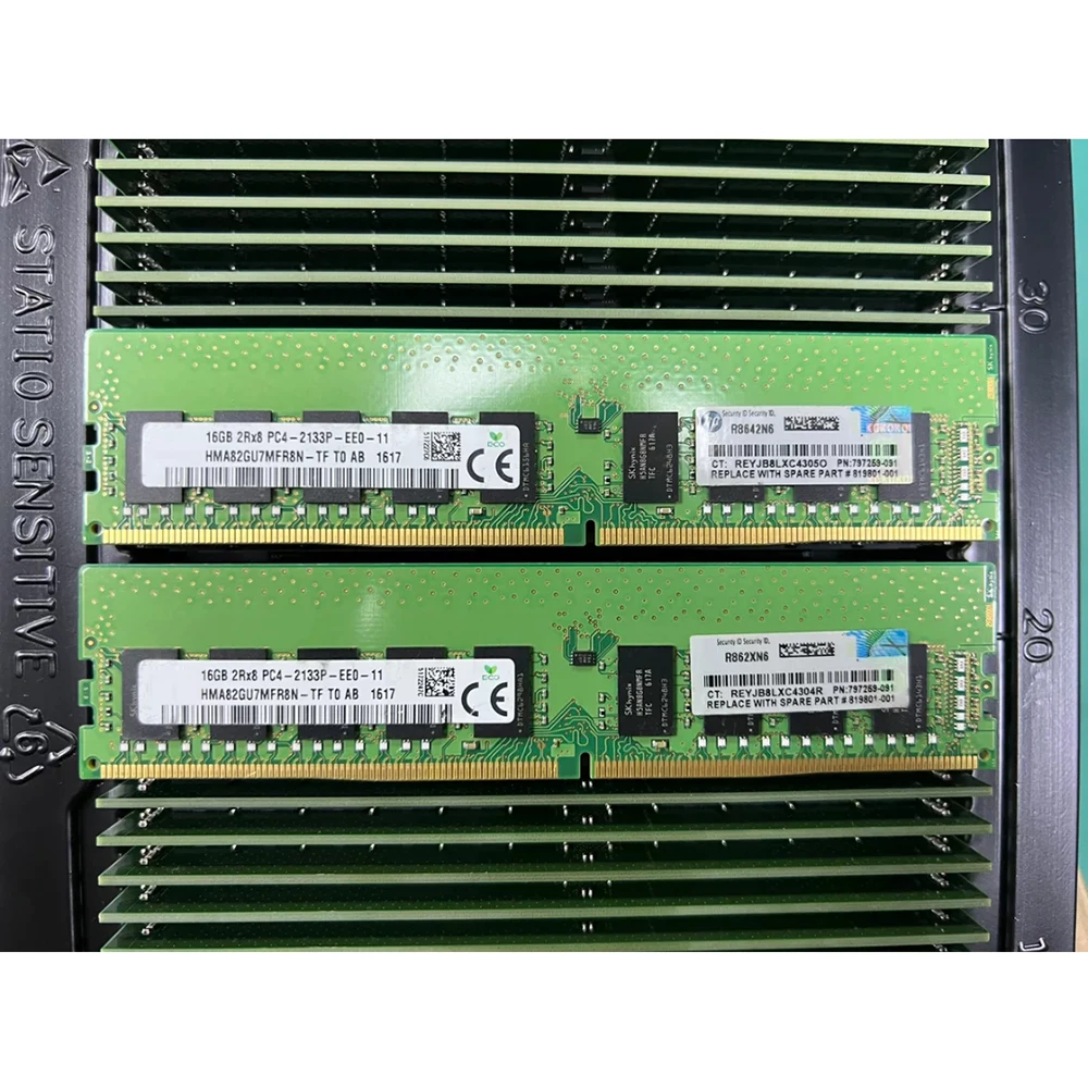 1 قطعة ل HP 16G RAM 797259-091 819801-001 805671-B21 16GB DDR4 2RX8 2133 UDIMM ECC