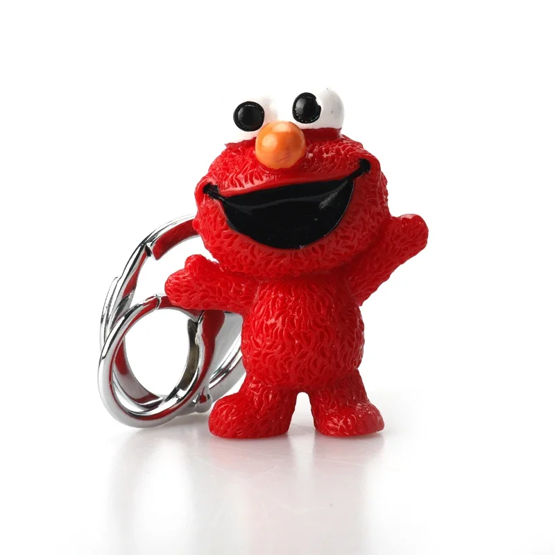 LLavero de PVC con figuras de Barrio Sésamo para niños, juguetes de monstruo de galletas, llavero colgante de dibujos animados, regalo para niños