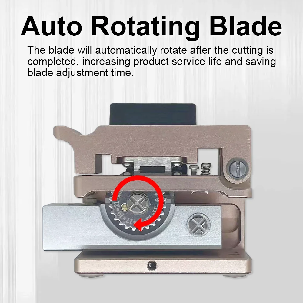 OPTFOCUS-cuchilla de fibra FTTH, herramienta de alta precisión, cuchilla giratoria automática, 48000 veces, cuchilla de fibra óptica, 0,9, 2,0, 3,0mm