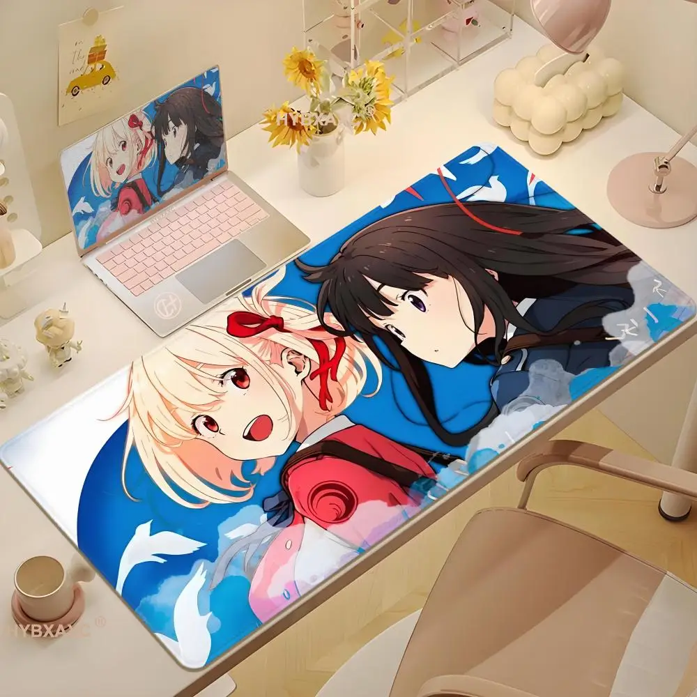 

Gamer Lycoris Recoil Mouse Pad Cute HD Desk Pad Extended Gaming Keyboard Mats Large 90x40cm XXL Gamer Mousepad