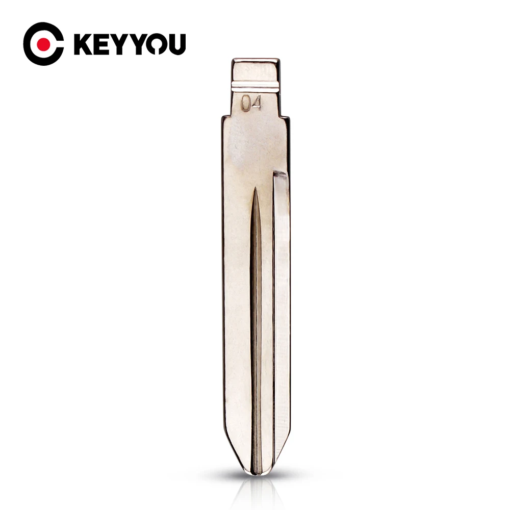 KEYYOU Replacement Metal Blank Uncut Flip KD Remote Key Blade Type #04 For Chrysler 300C Jeep Dodge Auto Car CY24 Key Blade