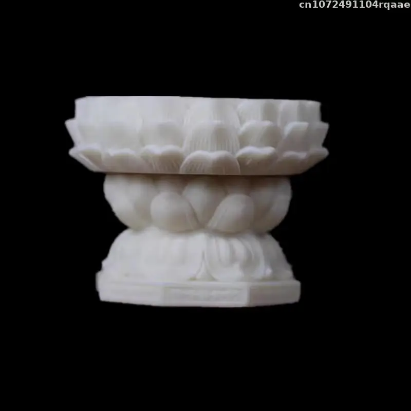 Lotus Pedestal Mat Carved Buddha Stand - Guanyin Bodhisattva Home Decor Ivory Fruit Tathagata Statue Craft