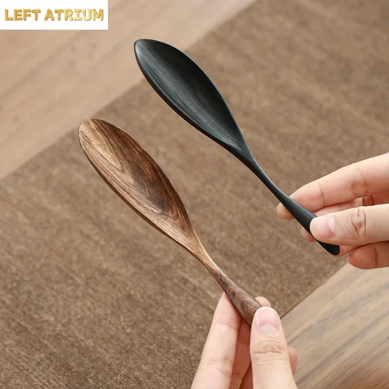 Tiger spotted sandalwood small tea shovel tea spoon household tea rules six gentlemen accessories measuring spoon single spoon