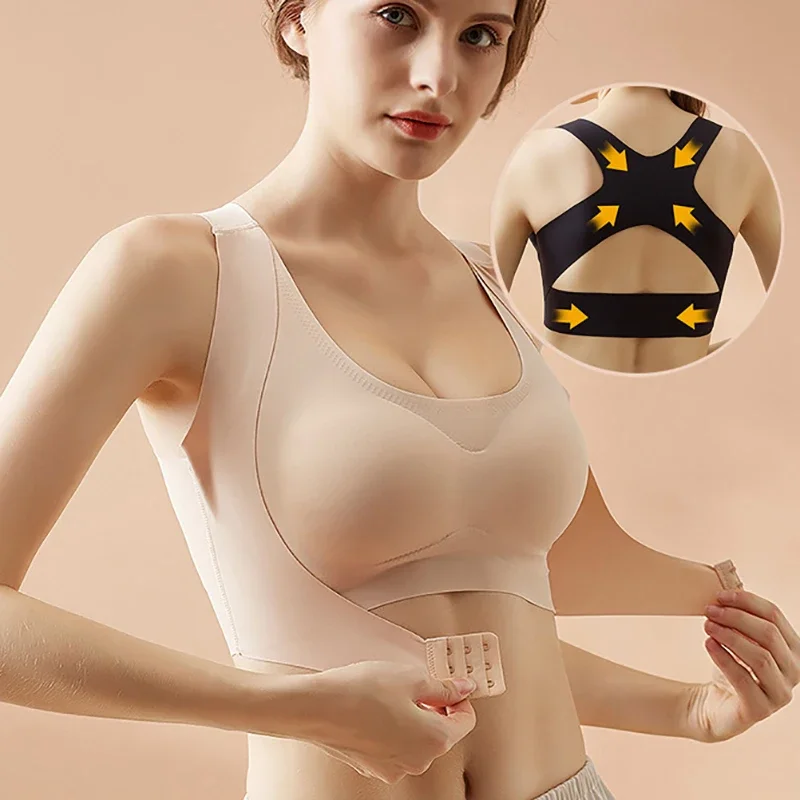 Women Posture Corrector Bras Bralette Humpback Correct Tops Front Closure Sports Underwear Ice Beautiful Back Бюстгальтер