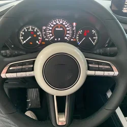 For Mazda CX30 CX-30 2020-2023 Center control trim strip/Steering wheel circle Automotive interior trim accessories