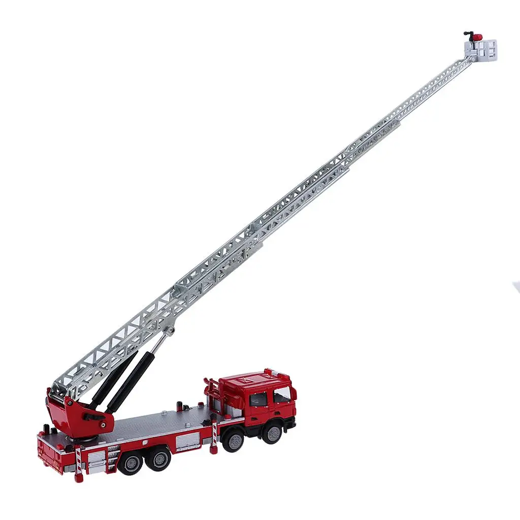 

MagiDeal 1:50 Diecast Fire Ladder Ladder Truck Children Children