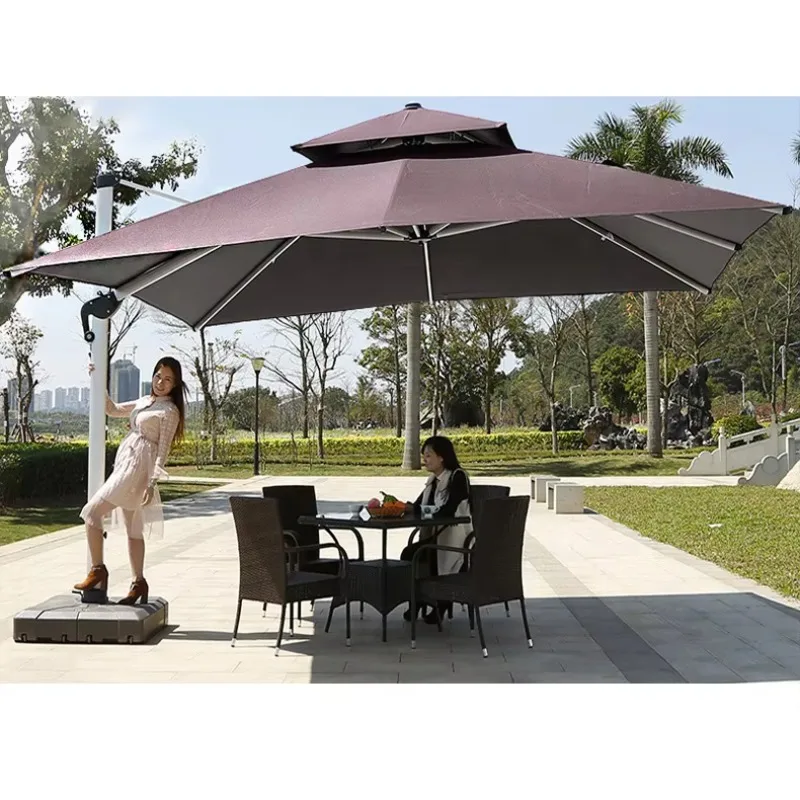 Modern Large UV Protected Outdoor Sun Parasol Garden Swimming Pool Beach Side Umbrella Wholesale Patio Furniture