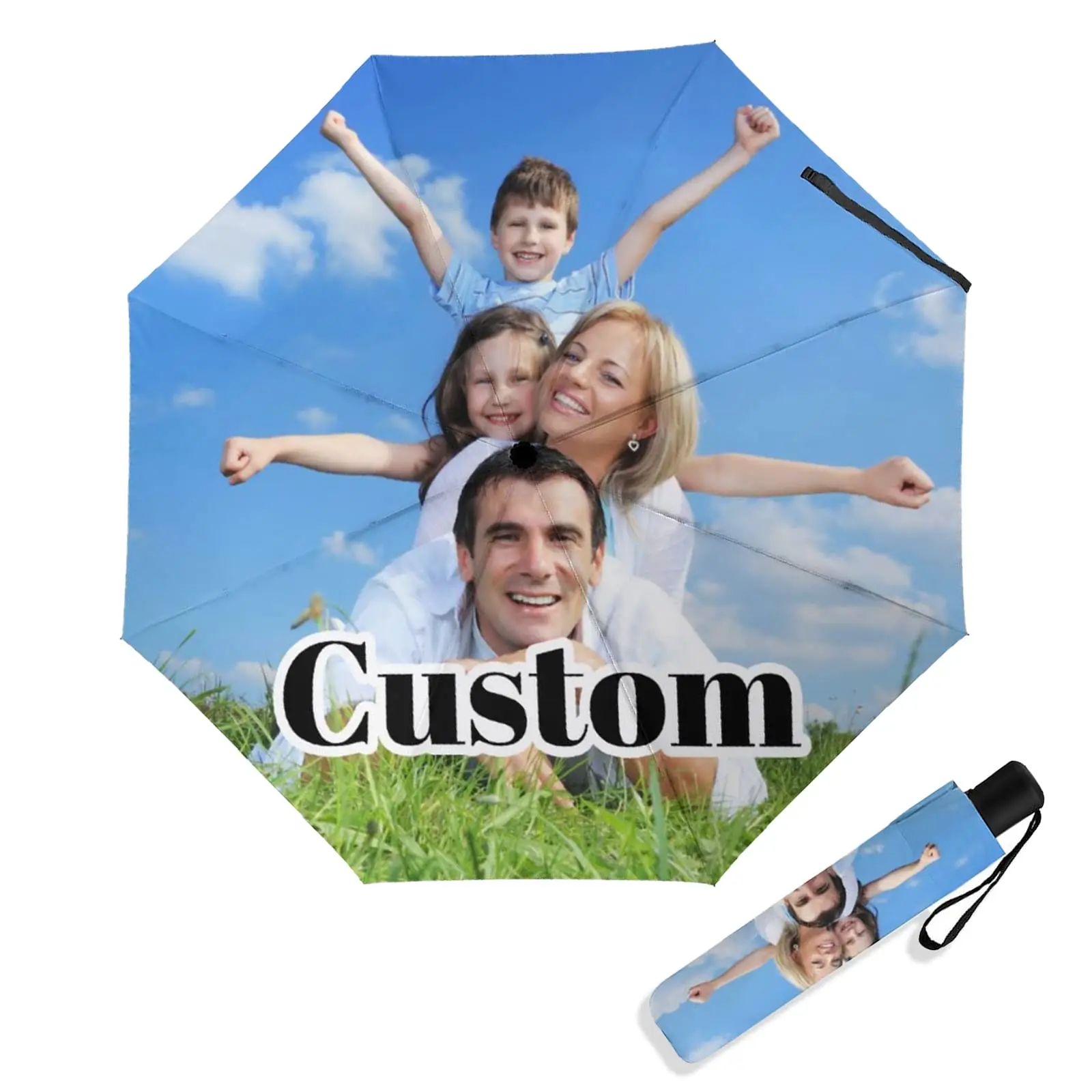 Custom Umbrellas Personalized Umbrella with Pictures Personalized Umbrella Automatic Foldable Design You Umbrella for Rain/Sunny