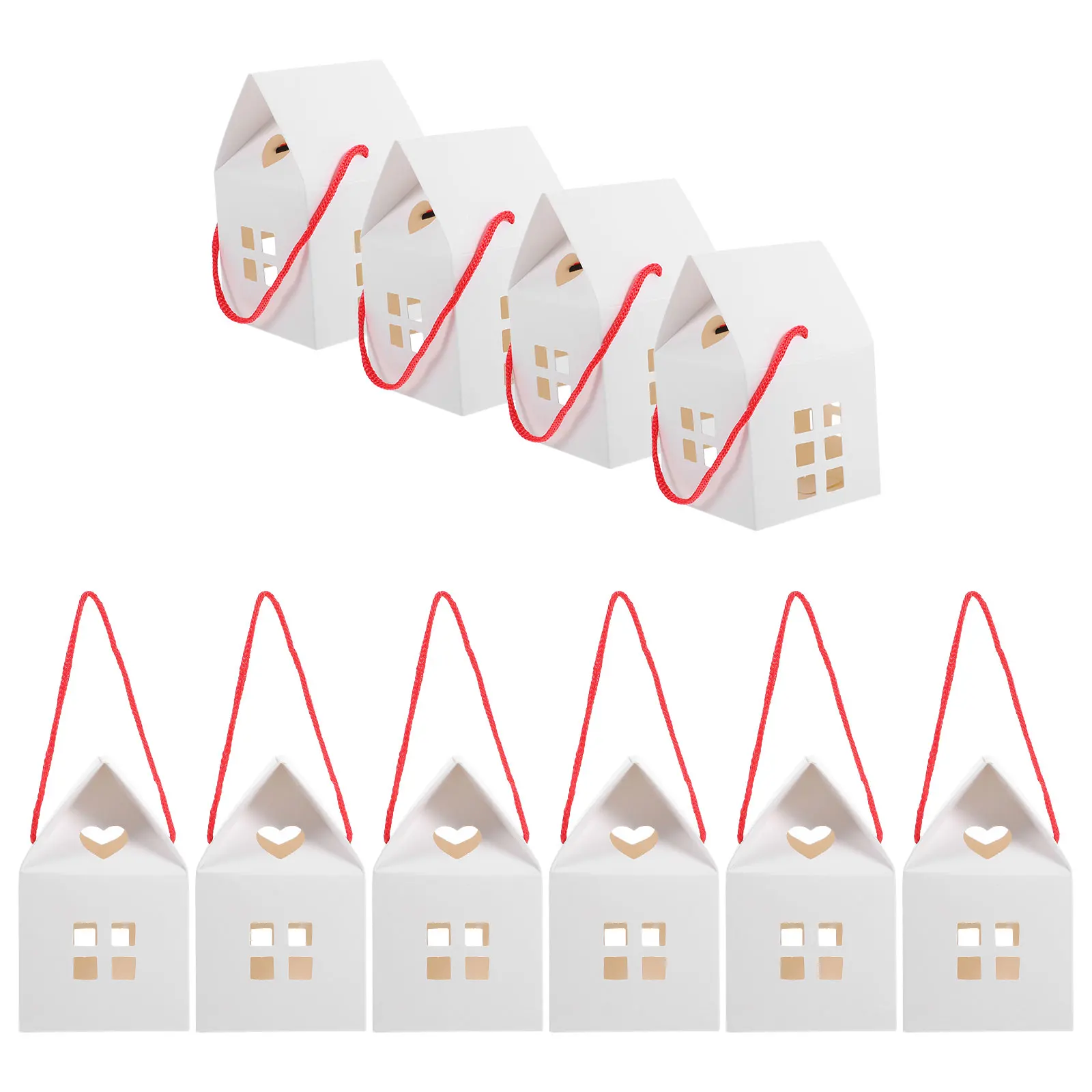 

50pcs Wedding Candy Boxes House Shaped Gift Containers Party Favors Fancy Treat Boxes Valentine Empty Kitchen Bar Supplies