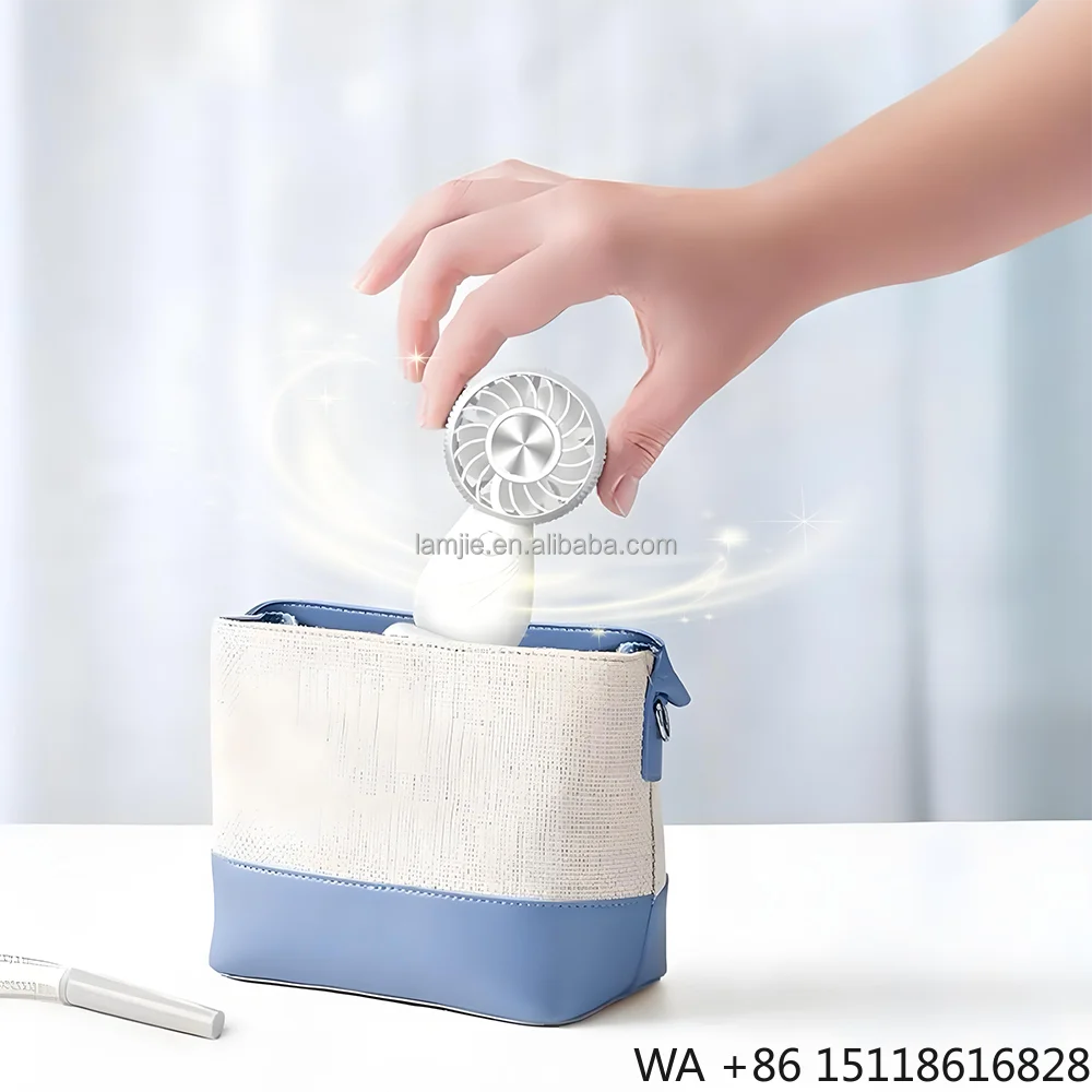Portable Rechargeable Mini USB Fan Quiet & Compact Personal Handheld Fan for Travel Office Car Outdoor Household Hotel Use