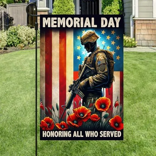 Memorial Day Honoring All Who Served Veteran Flag Graden Flag XXH LLP LLX uui