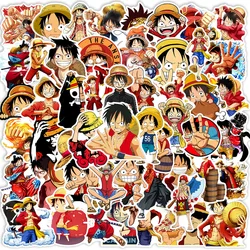 One Piece Luffy Anime Adesivos para Crianças, Decalques Cool Cartoon, Brinquedos DIY, Laptop, Telefone, Skate, Bagagem, Presentes, 10 Pcs, 30 Pcs, 50Pcs