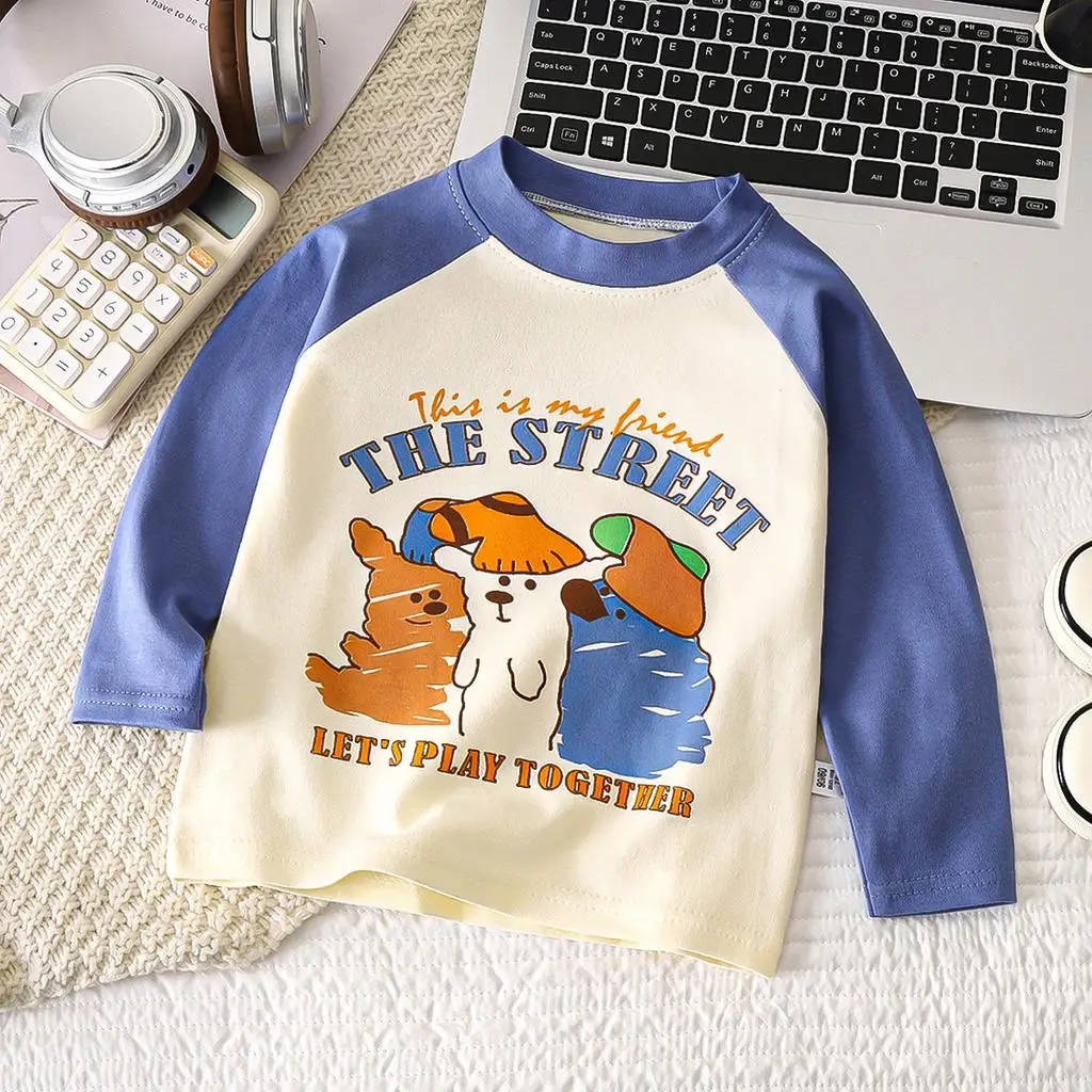 

Children's Clothing Boys Girls T-Shirt Kids Clothes Cartoon Tops Long Sleeve Baby Clothing Autumn Winter Print Sweatshirt