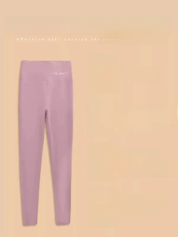 Pink Fce Lined Thiened Women's Autumn Winter Thermal Cotton Pants High Waist Long Leggings Casual Wear Inner Warmth