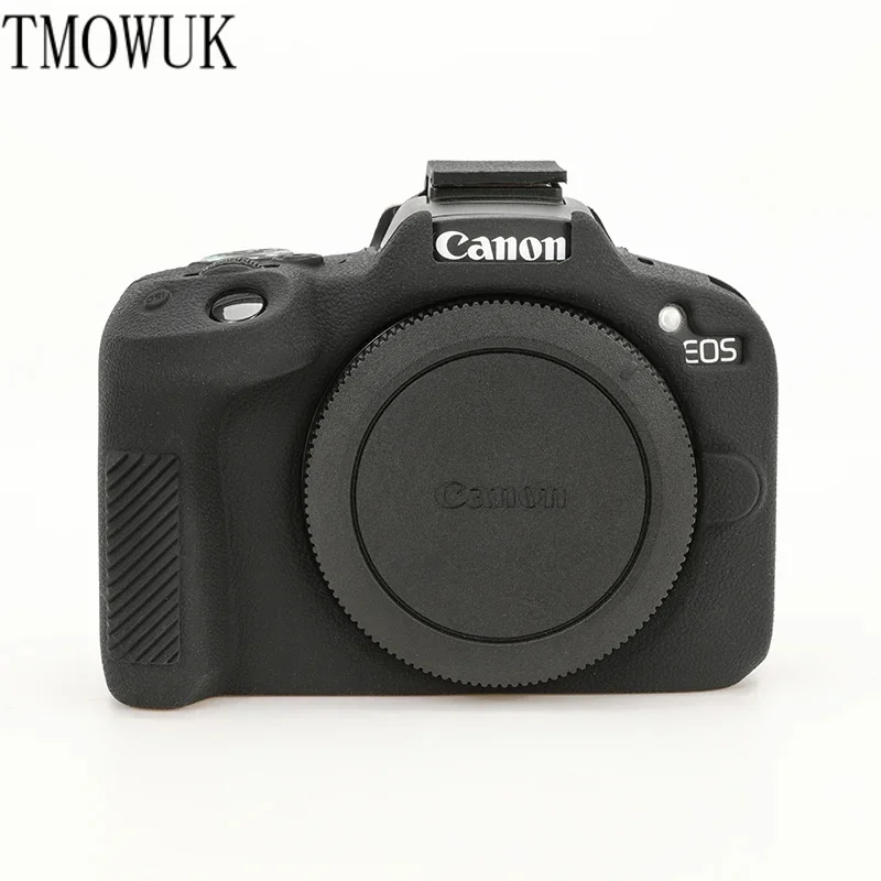 For Canon EOS R50 Protector Rubber Case Bag Lychee Pattern Camera Silicone Skin Cover Camera Body