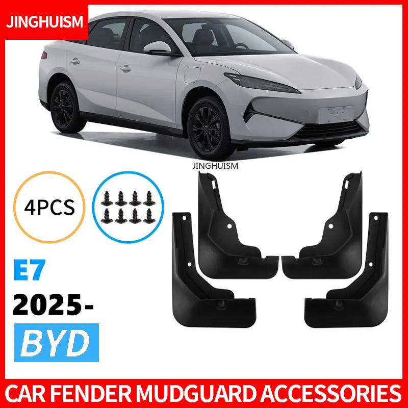 Mudguards FOR BYD E7 2025 Auto Mud Flaps Exterior Styling Accessory ABS Plastic Anti Splash Mudguards Custom Fit