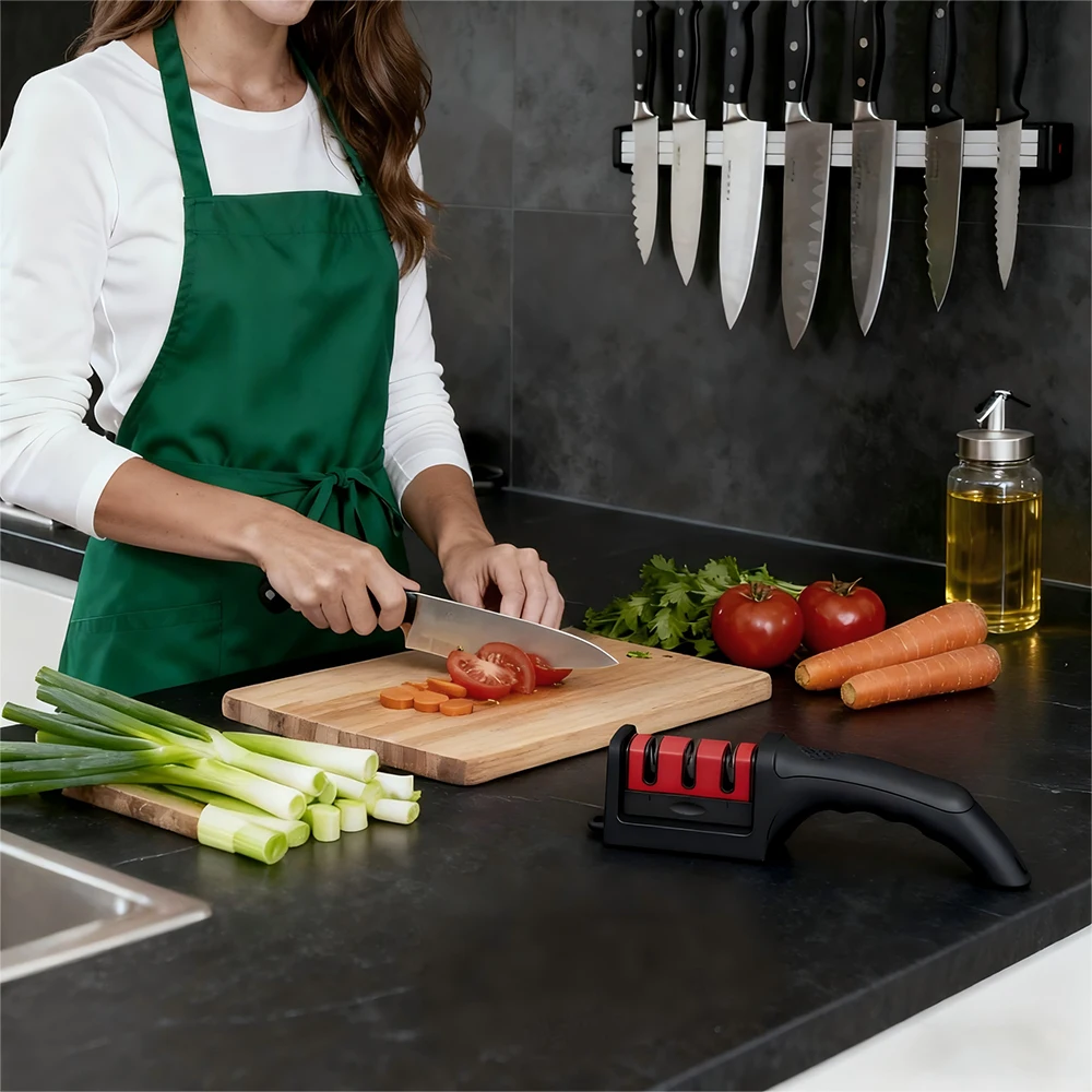 Handheld knife sharpener, used for repairing, repairing, polishing blades, 3stage quick knife sharpener,durable kitchen tools