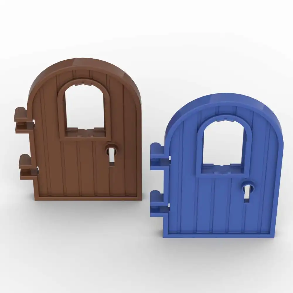 

MOC 1PCS 64390 30046 4x6 With Window And Lock Hole Brick Round Top Door Building Blocks Creative Toy Adults Boys Holiday Gifts