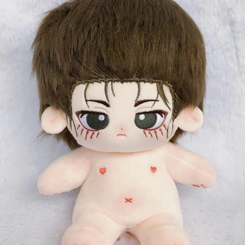 Eren Yeager Cute 20cm Stuffed Plush Doll COS Anime Attack On Titan Cotton Doll For Children Adults Cartoon Collectible Doll Toys