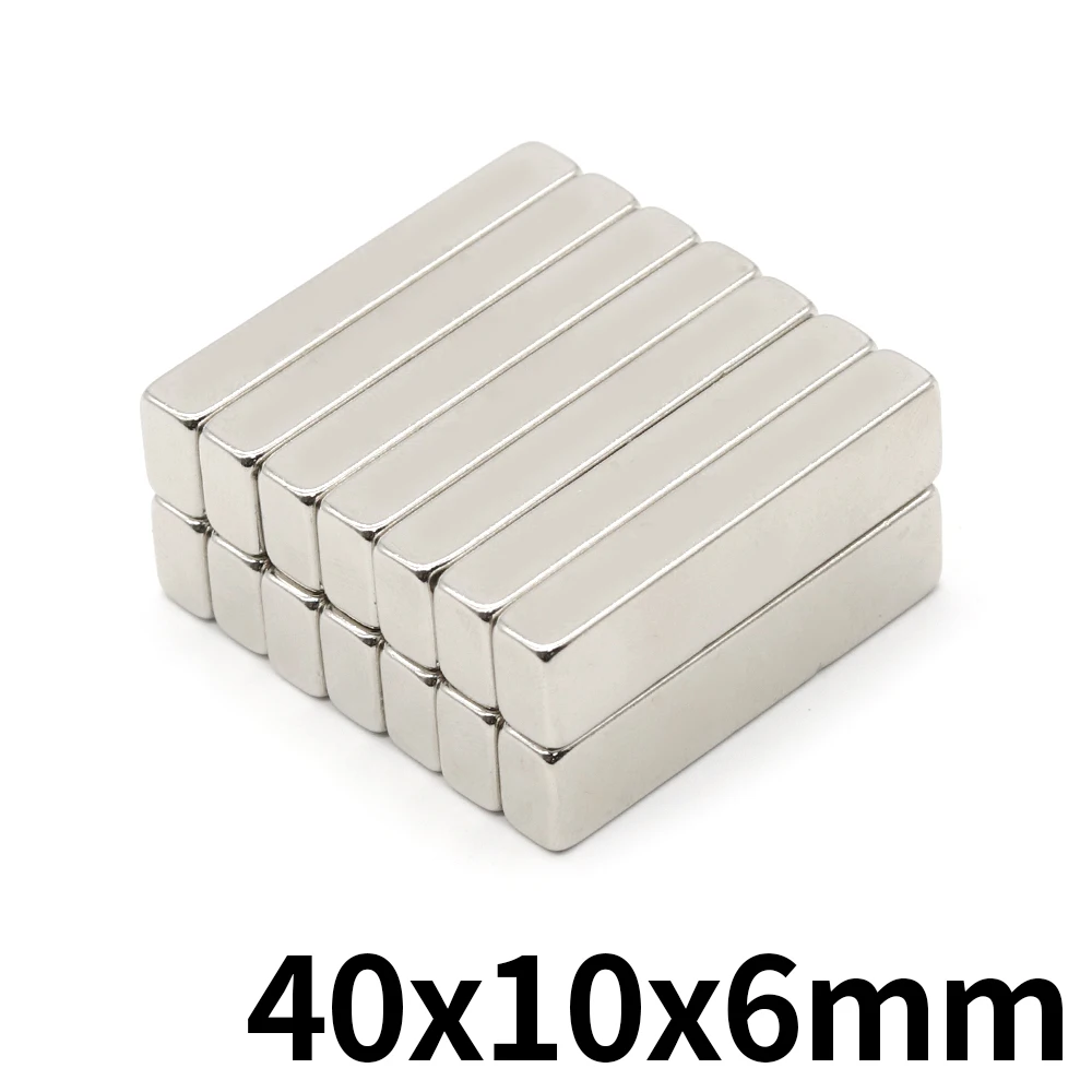 40x10x6mm Block Super Strong Neodymium Magnet N35 Powerful Magnetic NdfeB Permanent Refrigerator Magnet imanes DIY