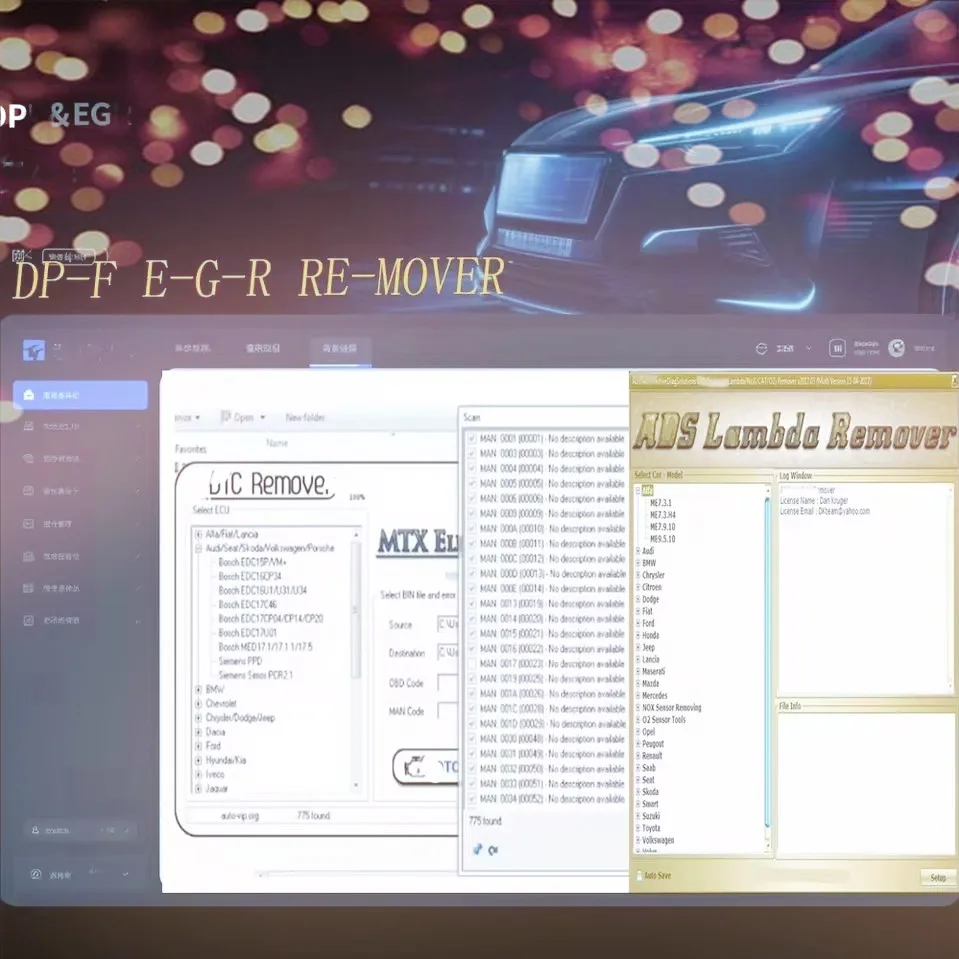 

D-P-F E-G-R La.bda Automotive Repair Software Diagnostic Tool - Latest Version Activation for DTC Removal