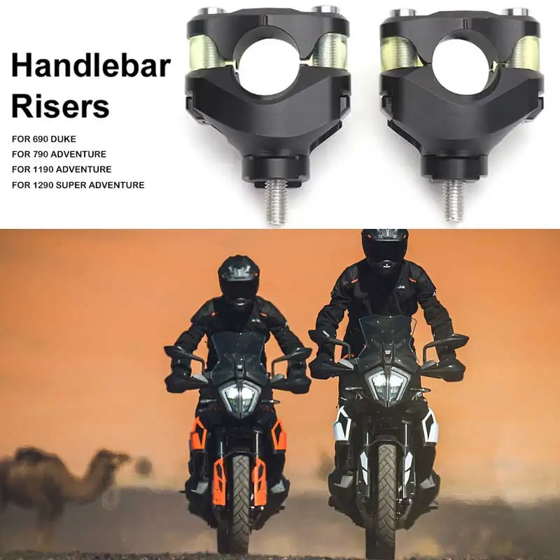 

Motorcycle 28mm Handlebar Risers CNC Aluminum Heightening Handlebar Clamp For KTM 690 Duke 790 Adv 1190 ADV 1290 Super Adventure