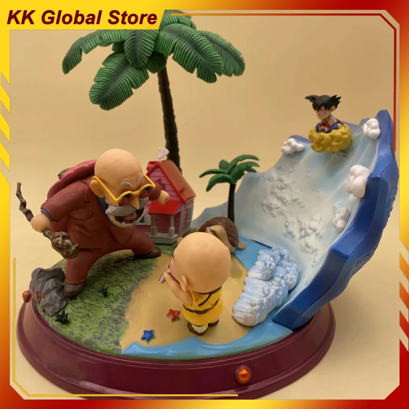 

22cm New Dragon Ball Anime Figure Master Roshi Krillin Son Goku Perimeter Model Statue Desktop Decoration Ornaments Gift Toys