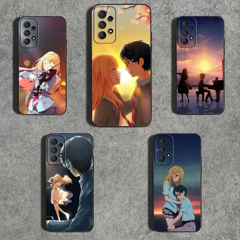 Чехол для телефона Y-Your L-Lie in April для Samsung Galaxy A73,31,32,72,41,53,52,71,22,5G, Note,J7,8,9 Soft Black Cover