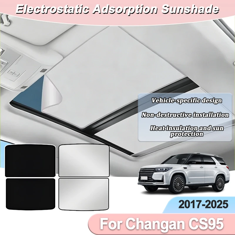 

Sunroof For Changan CS95 2017-2025 Car Roof Electrostatic Adsorption Part Sunshade Skylight Sun Shade Protector Auto Accessories