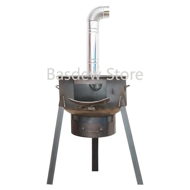 2023 Upgraded Version New Firewood Stove Outdoor Camping Movable Ground Pot Wood Stove Multifunction Thicken Home Rural Stove