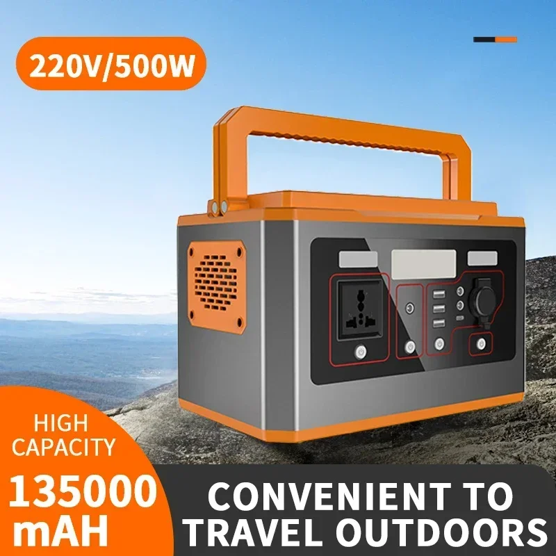 PURFIELD สถานีไฟฟ้าพกพา 500W 135000 mAh เครื่องกําเนิดไฟฟ้าพลังงานแสงอาทิตย์ 220V การจ่ายไฟฉุกเฉินกลางแจ้งแบตเตอรี่ Pure Sine Wave DC AC Outlet