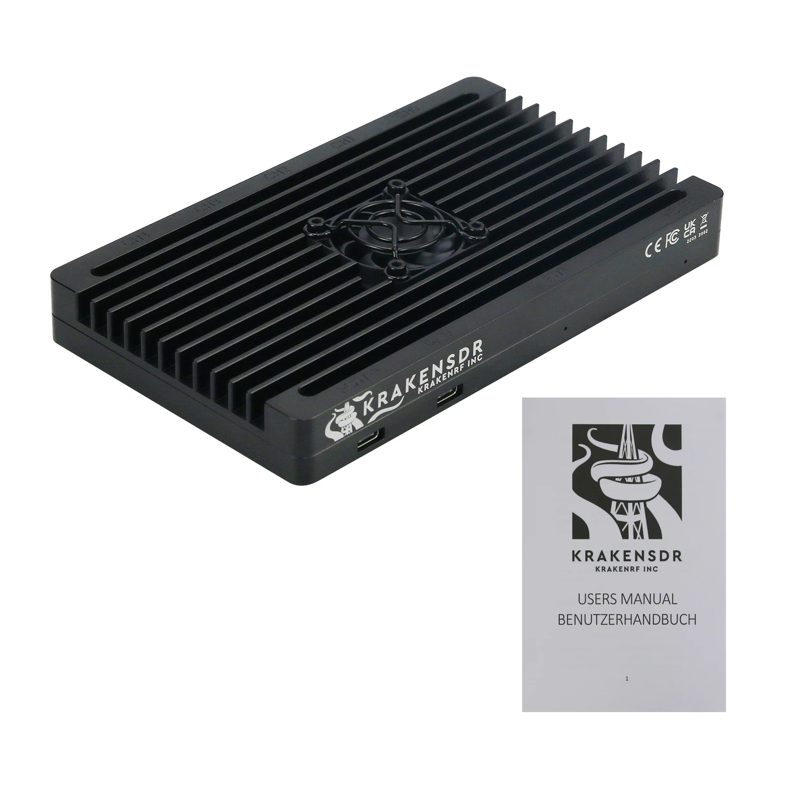 

KrakenSDR Radio Phase-Coherent SDR Receiver 5-Channel Radio Direction Finding Passive Radar Receiver Tuning Range 24MHz-1766MHz