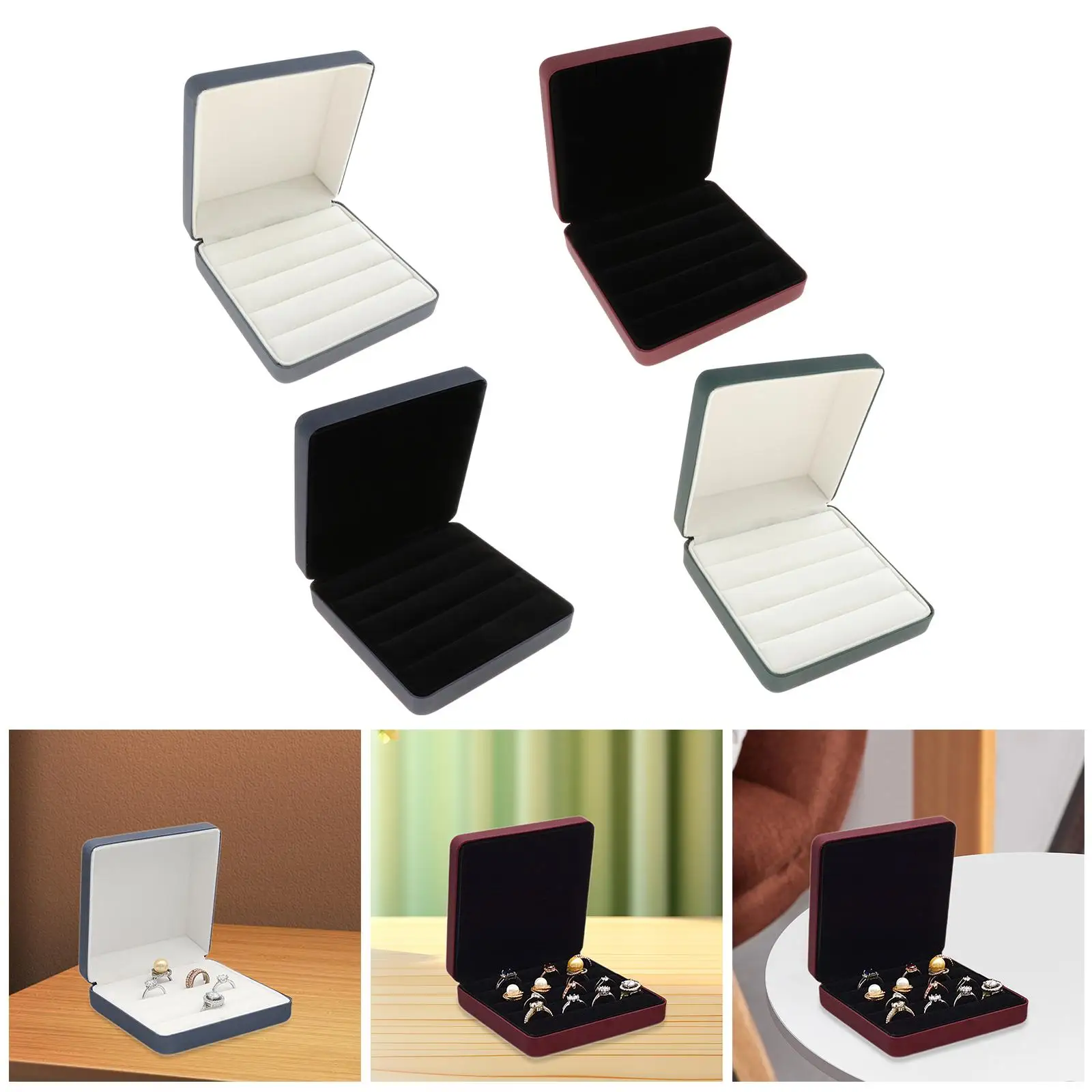 

Jewelry Organizer for Rings, Travel-Friendly Case with 4 Slots for Women