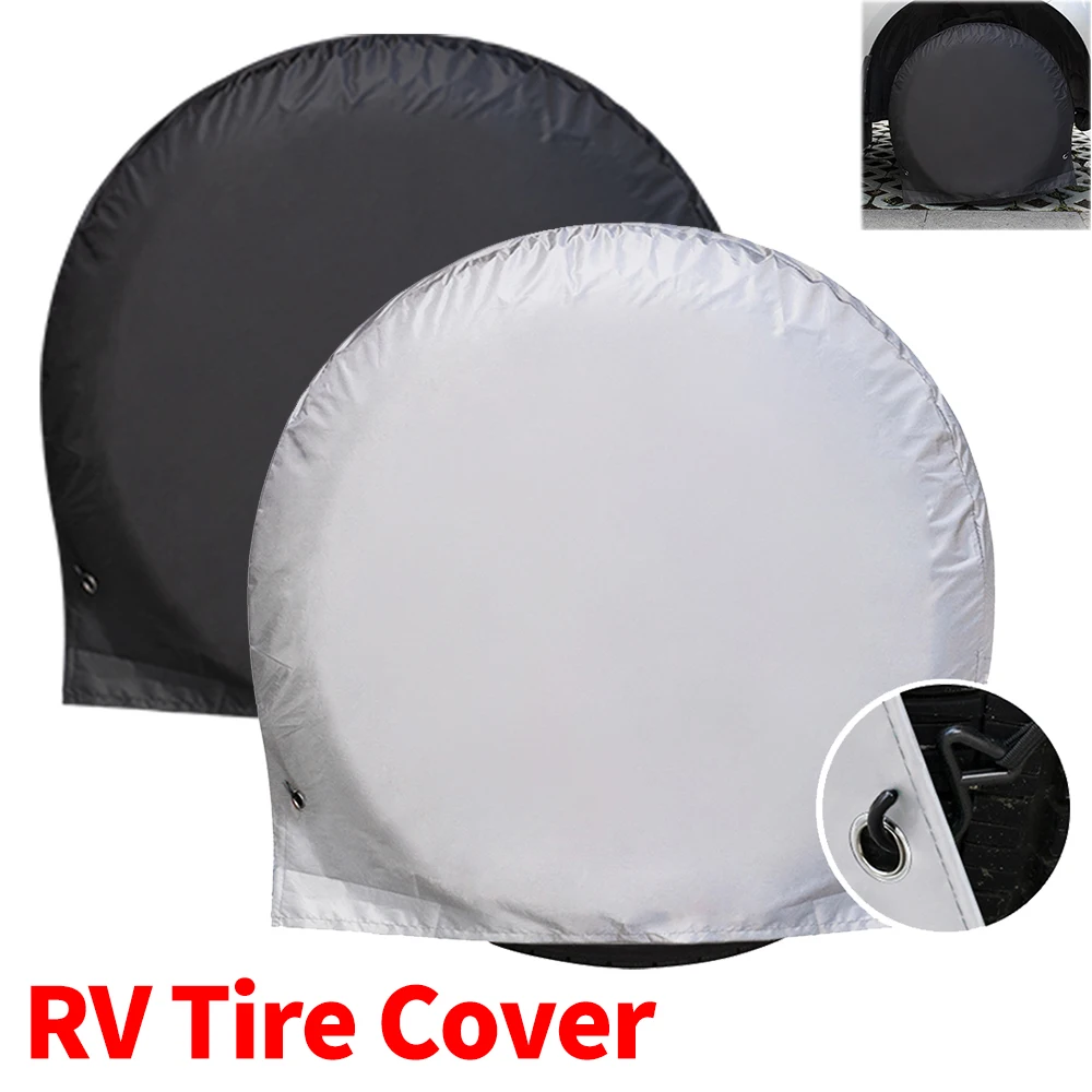 

Spare Tire Cover Waterproof Automotive Wheel Protector UV Resistant Auto Tire Cover for Sun Rain Snow Tyre Protection