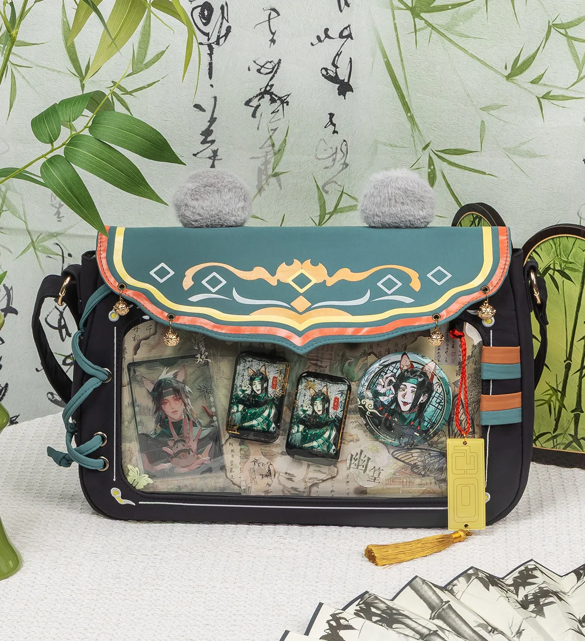 Japanese Original Cartoon Two-dimensional Comic Exhibition Cross-body Ltabag Daily Commuting Snack Bar Light Shoulder Bag Girl
