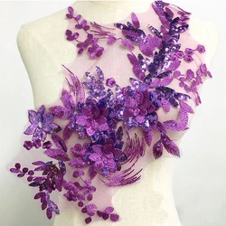 1Pc Lace Applique Wedding Dress Clothing Decoration Material diy Accessories Lace Patch 45.5*27.3cm
