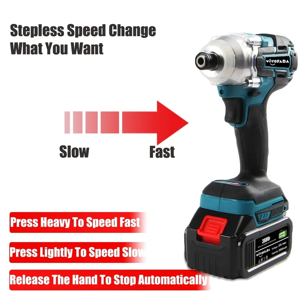 18V 350Nm Brushless Drill Cordless Electric Impact Wrench Rechargeable 1/4 Square Drive Wrench DIY Power Tool For Makita Battery