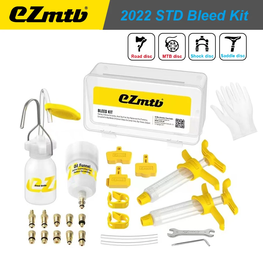 Ezmtb-Kit de herramientas de purga de aceite para frenos de disco hidráulicos de bicicleta STD, para SHIMANO/ SRAM/MAGURA/Avid/Campagnolo, MTB, 2022