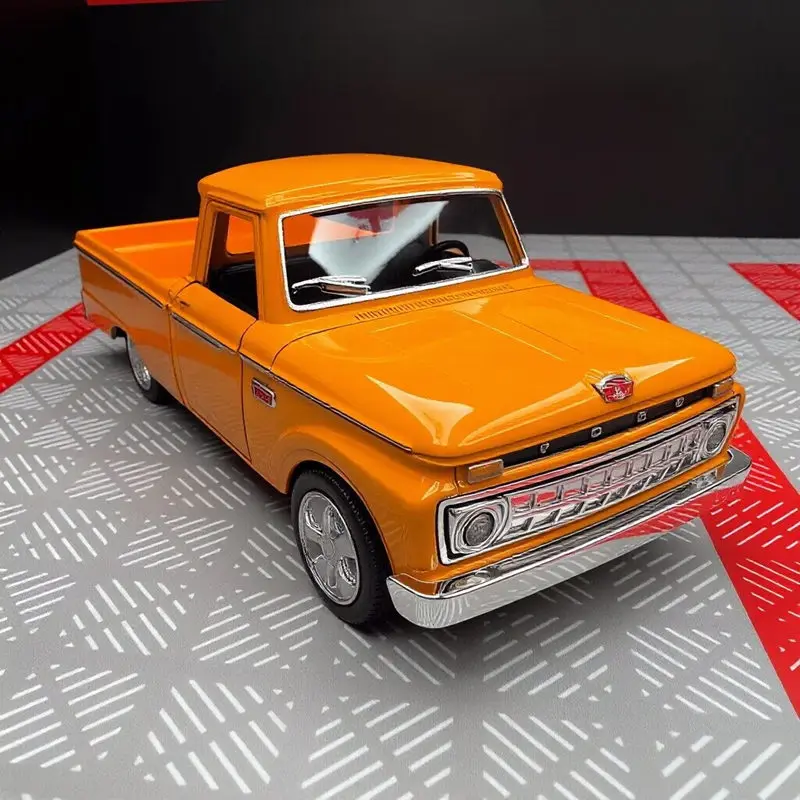 Modelo de Carro Clássico Ford F100 F-100 1965 em Liga Metálica, Veículo Off-road Antigo, Coleção de Simulação, Presente